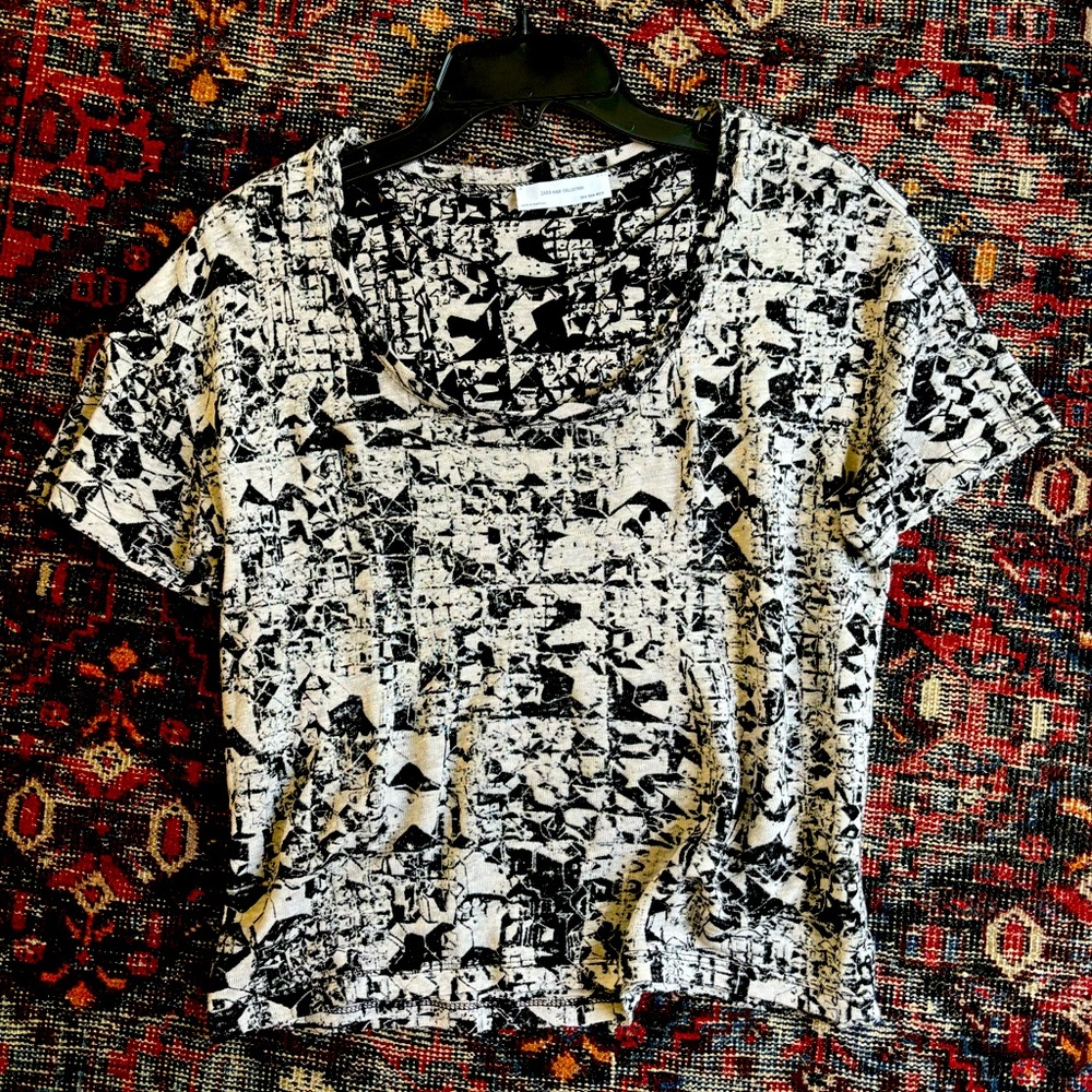 Zara Short Sleeve Linen Blend Tee
